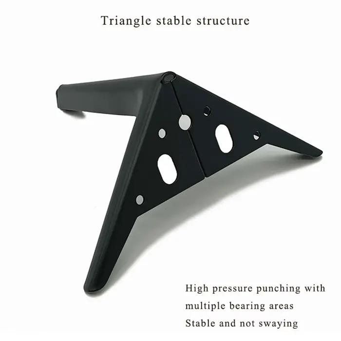 4 pièces pieds de meubles en métal en acier au carbone meuble TV lit pieds de table basse noir or ar