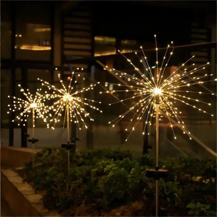 90 LED énergie solaire feu d'artifice lumières décoration de jardin fée lumières étanche extérieure
