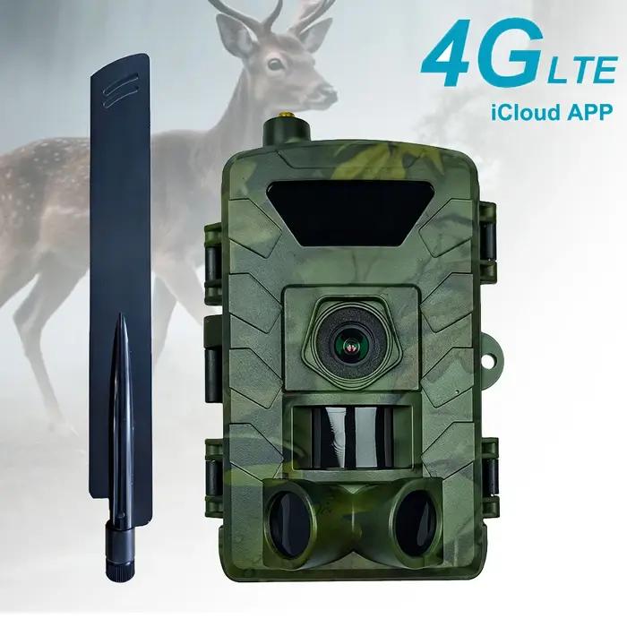 Caméra de chasse et de suivi des sentiers, 4G Sim, 60mp, 1296P, Vision nocturne, pour la faune, acti
