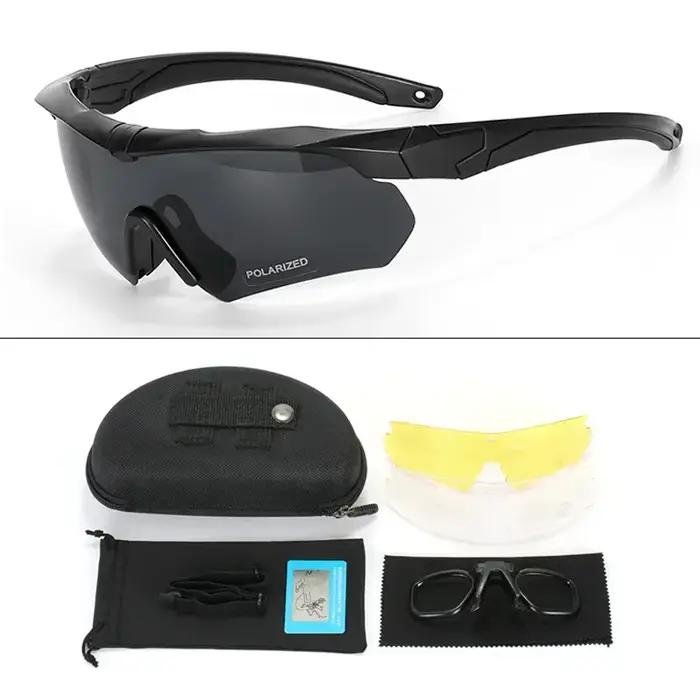 Lunettes tactiques militaires CS Airsoft pour camping, alpinisme, motocross et activités extérieures de haute performance