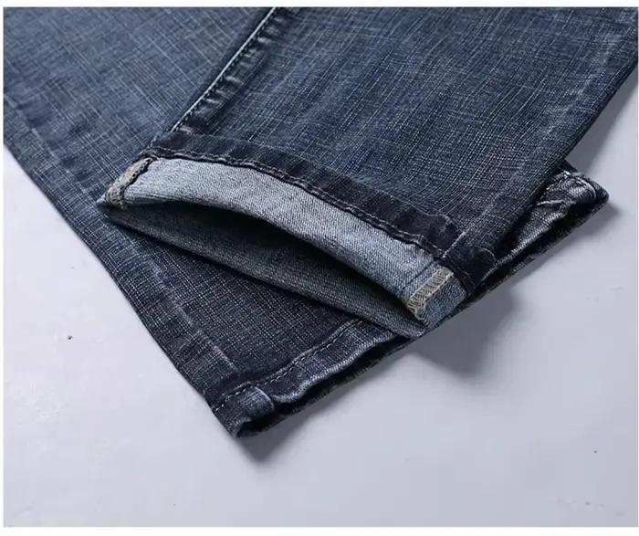 Wthinlee nouveau jean pour hommes d'affaires décontracté droit Stretch mode classique bleu noir trav