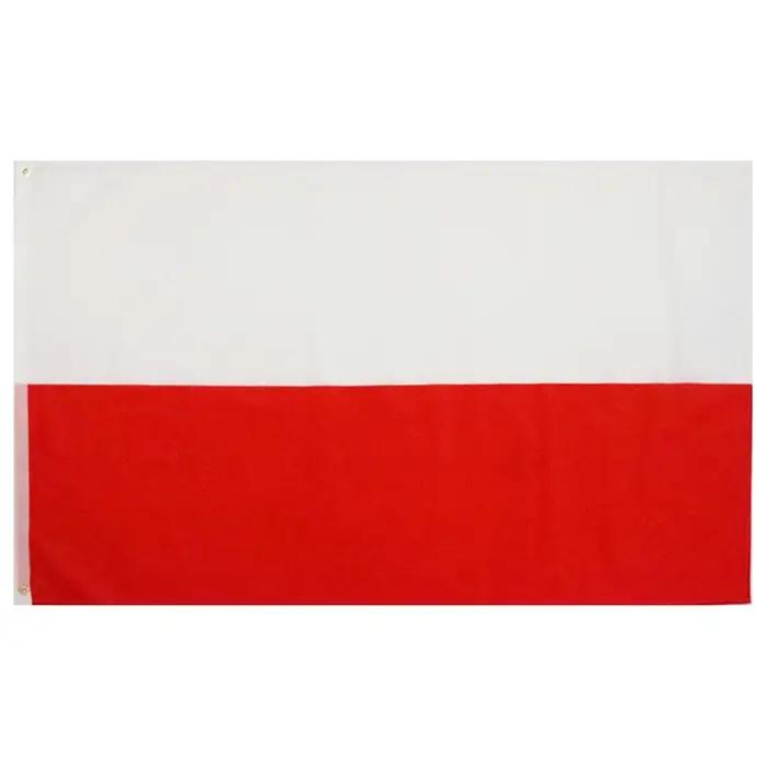 Drapeau national polonais en POLARTEC robuste et polyester durable pour accrocher à l'intérieur ou à l'extérieur pour célébrer la fierté et la culture polonaise