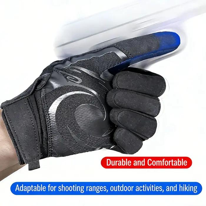 Gants tactiques anti-dérapants pour chasse combat tir cyclisme polyester noirs multifonctionnels occasions spéciales