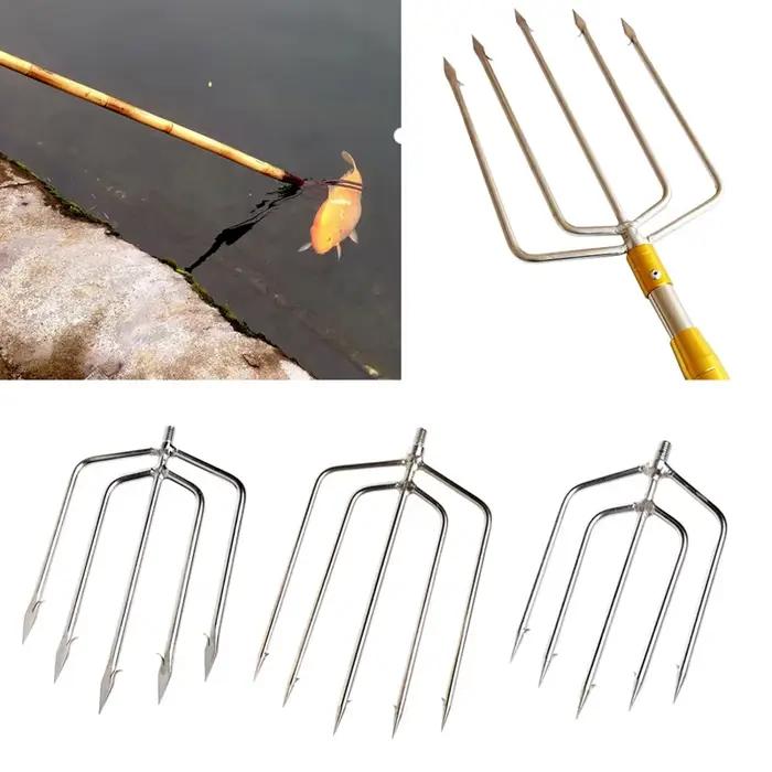 Lance de pêche 3/5 broches harpon fer