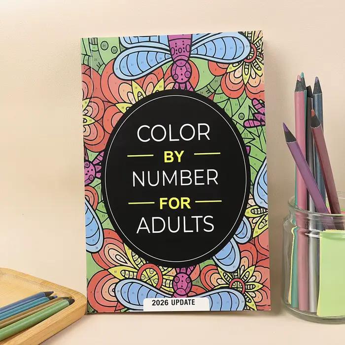 Coloriage par numéros pour adultes : relaxation et soulagement du stress pour adultes, fleurs, animaux, mandalas, nature, paysages et bien plus encore