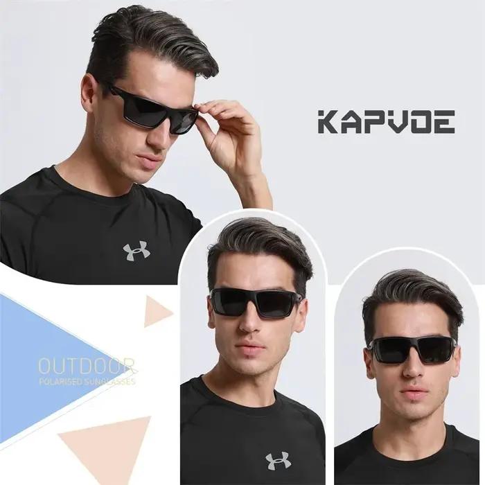 Lunettes de randonnée polarisées Kapvoe homme UV400 lentilles PC HD outdoor chasse 2026