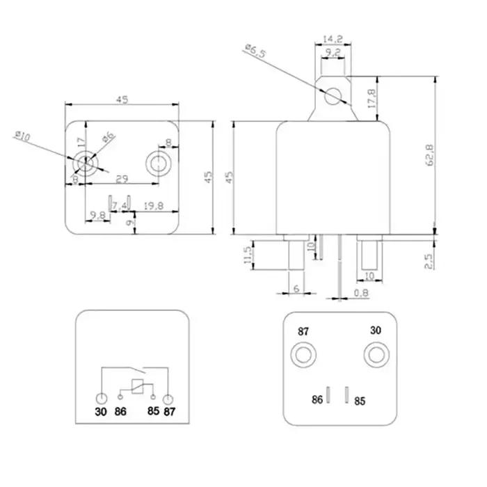 Relais de commutation de batterie universel 12V 200a, démarrage à 4 broches, double isolateur de bat