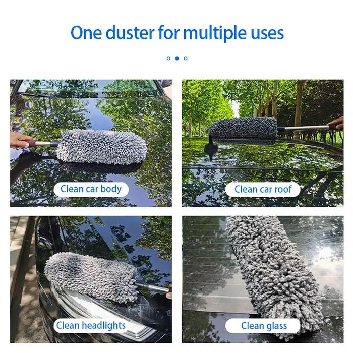 SEAMETAL – plumeau rétractable pour carrosserie de voiture, vadrouille de lavage de poussière de cir