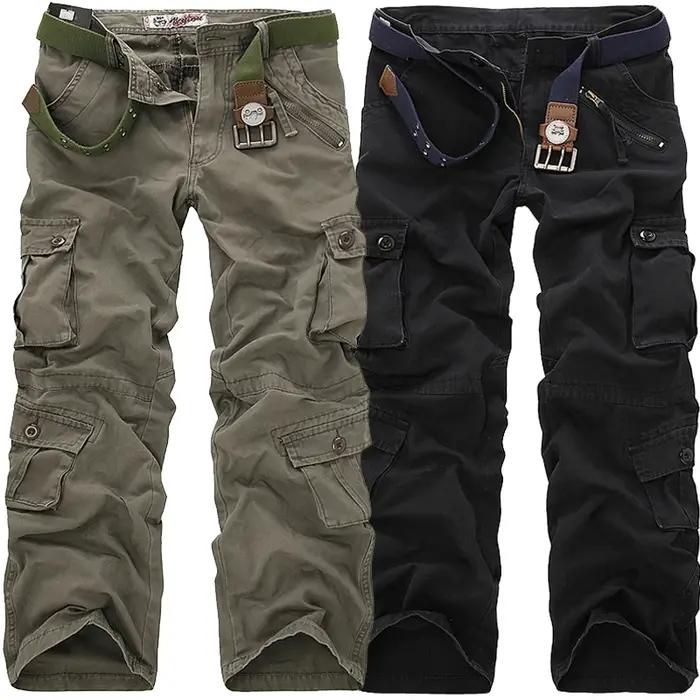 Pantalon cargo 2025 qualité supérieure pour homme - Coupe loose multi-poches coton tailles 28-40 jogger camouflage