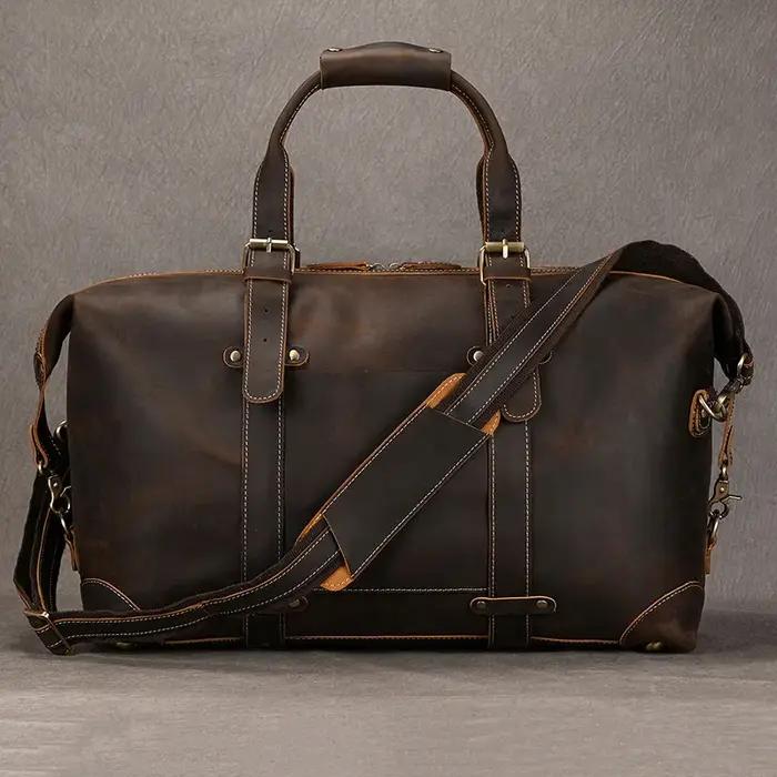 Sacs de voyage en cuir de cheval pour hommes