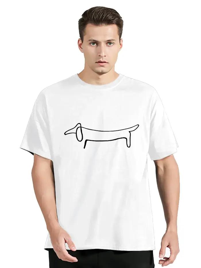 Drôle teckel chien impression T-shirt mode décontracté Fitness