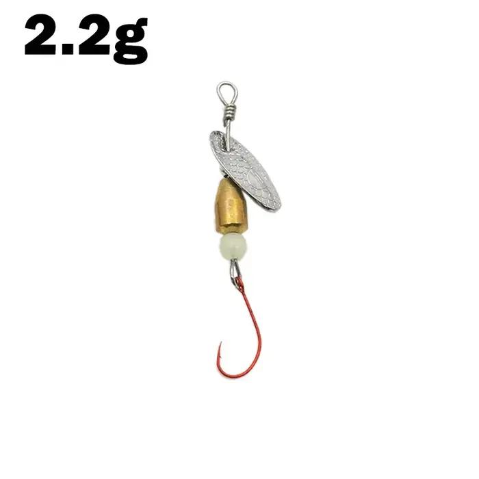 Leurre Spinner Cuillère Métal Micro Séquins Cuivre Longue Distance Pêche Bass Truite Perche Brochet Rotation Polyvalent pour Pêche en Mer, Lac, Rivière et Réservoir