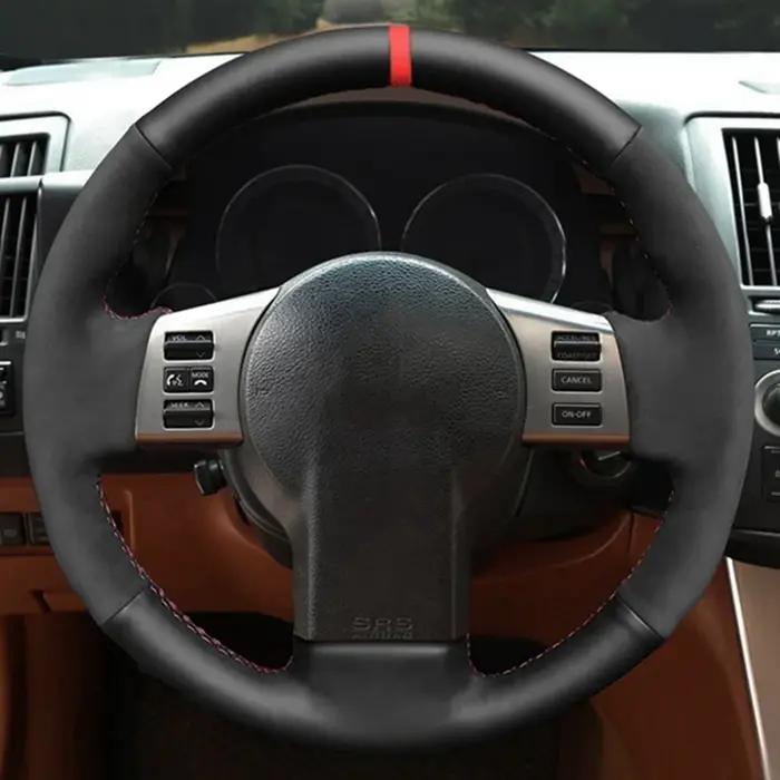 Juste de volant de voiture en cuir suédé noir tressé, accessoires de voiture, MF, Iti FX, FX45, Niss