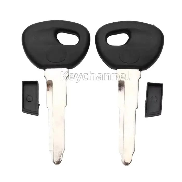 10 pièces transpondeur de voiture clé puce fente porte-clés avec lame de clé MAZ24 pour Mazda 2 3 5