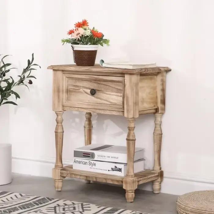 Armoire de chevet en bois massif rural américain, rangement de type MELType, armoire de salon, coutu