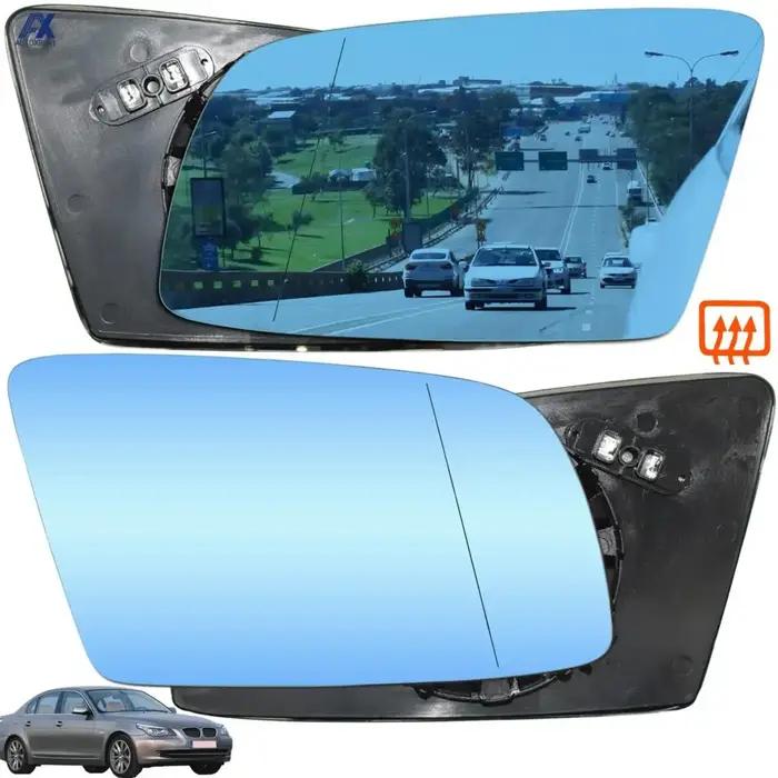 Pour Bmw série 5 E60 E61 E63 E64 2003-2010 côté gauche et droit bleu miroir d'aile chauffant verre g