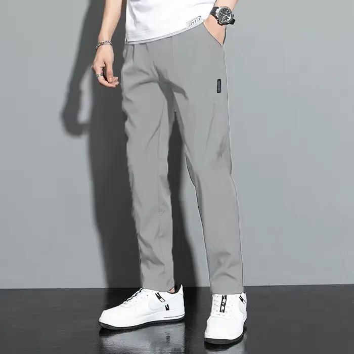Pantalons pour hommes 2025 été nouveau noir gris mince affaires