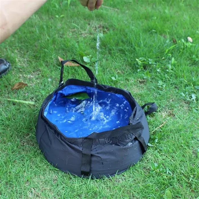 Lavabo pliable de 8,5 l, lavabo de pieds, voyage, pêche, randonnée, Camping en plein air, seau pliab