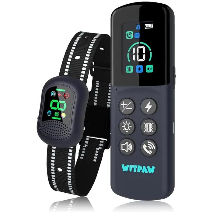 Collier de dressage pour chien, étanche, rechargeable, télécommande avec écran LCD pour toutes les t