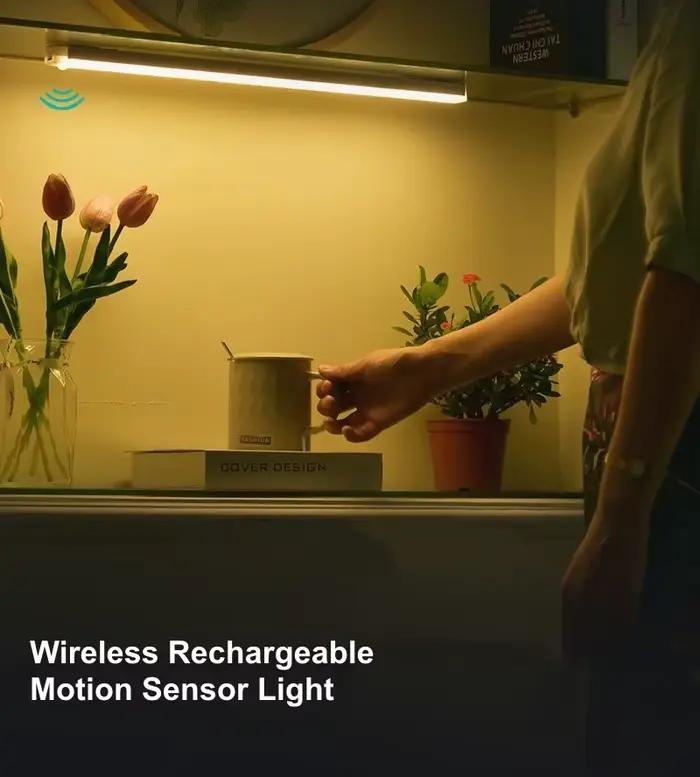 Barre lumineuse LED avec détecteur de mouvement, veilleuse à Induction sans fil, Rechargeable par US