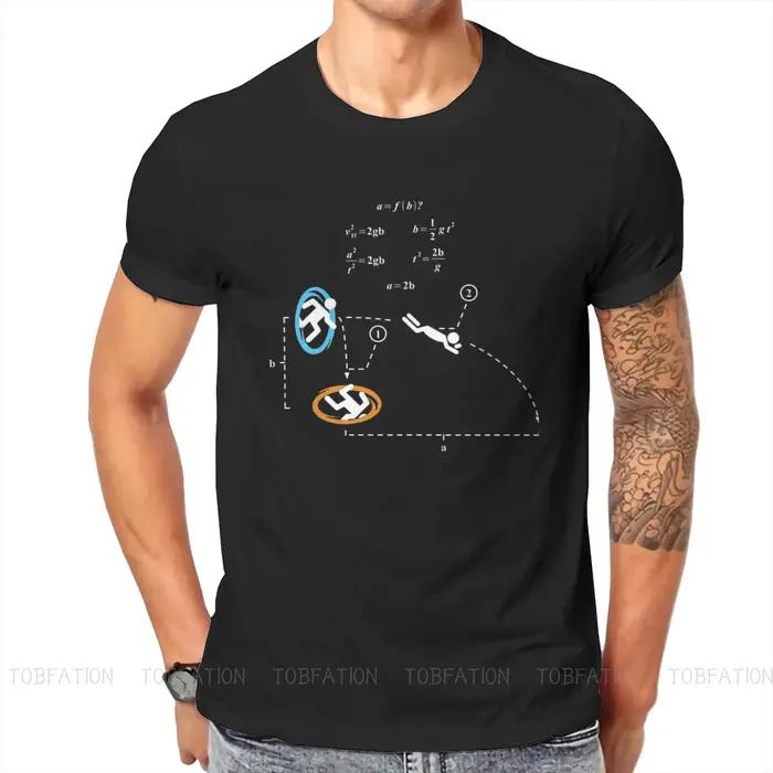 Portal Chell – t-shirt à col rond pour homme, vêtement en coton, jeu vidéo, cinématique, Harajuku, G
