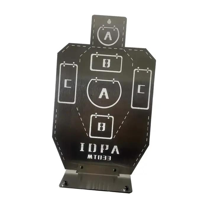 Cible de tir en acier inoxydable durable avec plaque de silhouette pour équipement de tir et de chasse