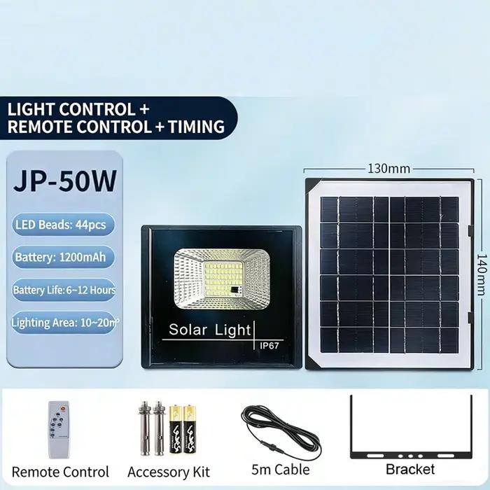 Lampe solaire de rue à haute luminosité 50W