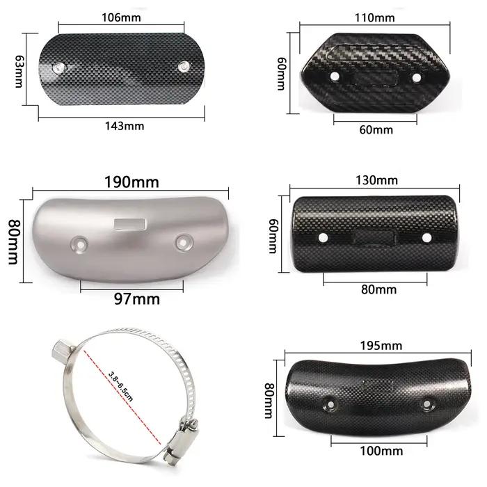 Protecteur de tuyau d'échappement de Moto, silencieux, bouclier thermique, capuchon d'échappement po