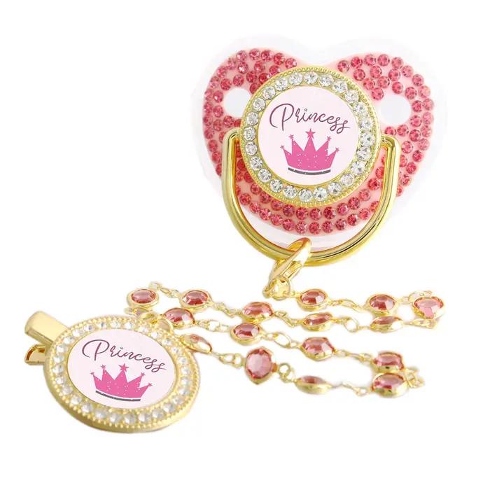 Sucette princesse scintillante avec gemme