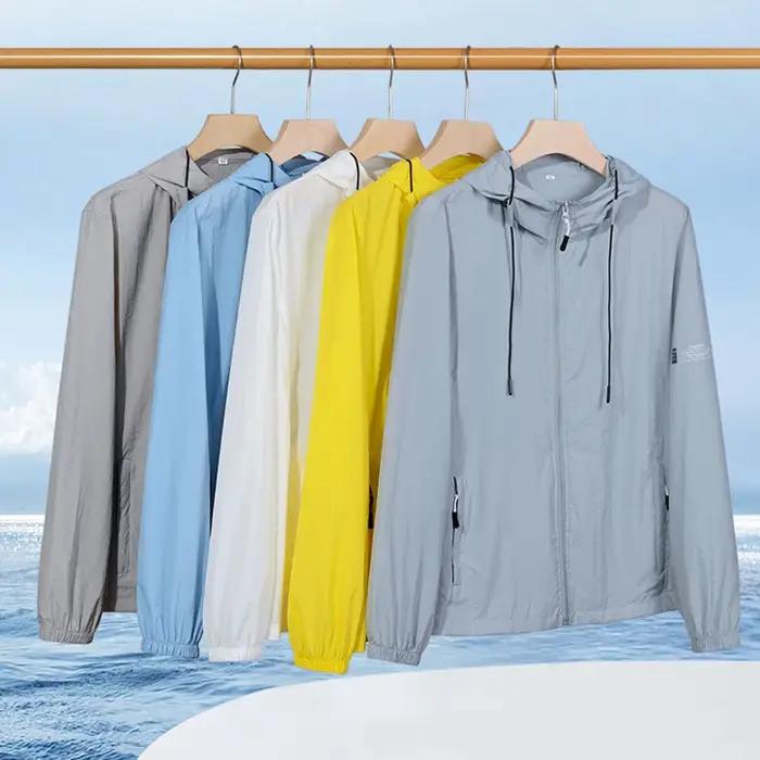 Veste d'été à capuche pour hommes et femmes, vêtements de Protection solaire, vêtements de pêche et