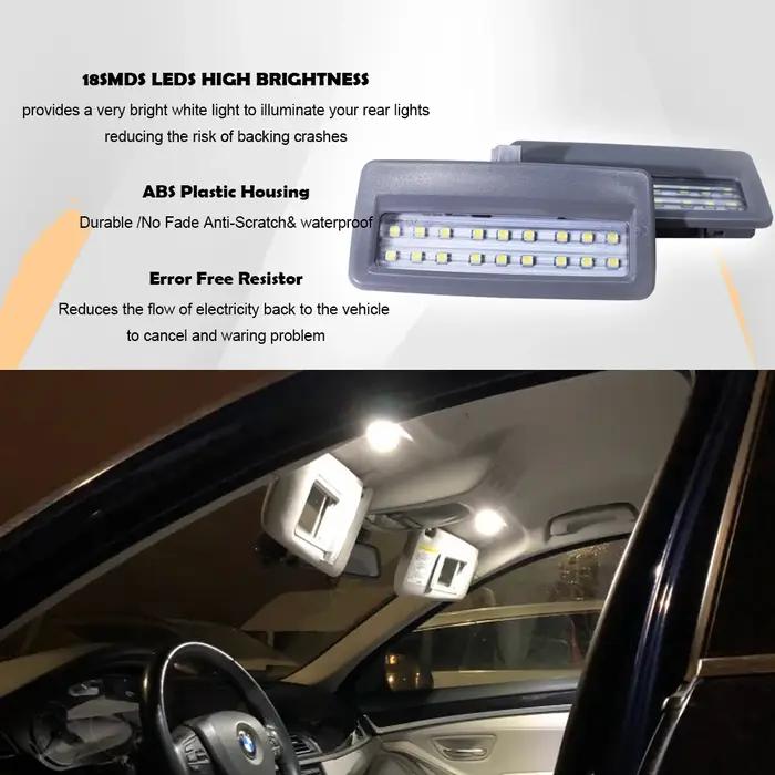 Pare-soleil intérieur LED pour miroir de vanité, 2 pièces, lumières pour BMW série 5 F07 F10 F11 sér