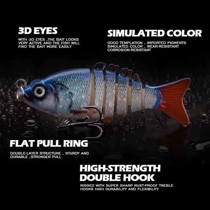 Leurres de pêche articulés multi-joints 5 cm Bionic 2020, crankbaits réalistes, appâts durs pour poi