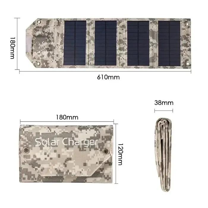Panneau solaire pliable polyvalent pour recharger les appareils électroniques en plein air lors des voyages et expéditions en autonomie