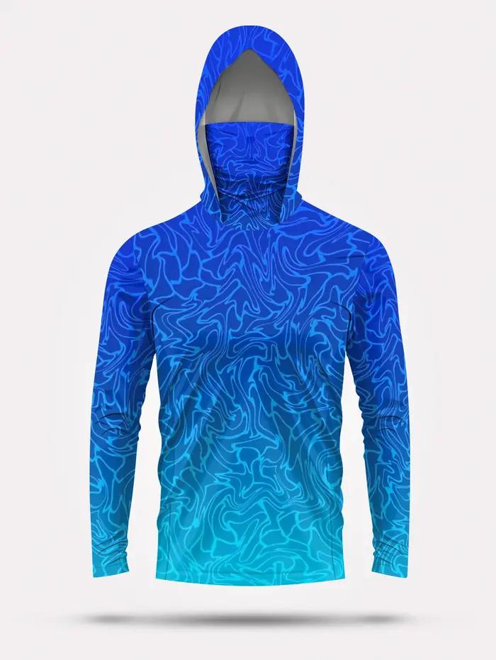 Veste de pêche pour homme avec capuche polyester protection uv pour hommes randonnée plage activités estivales