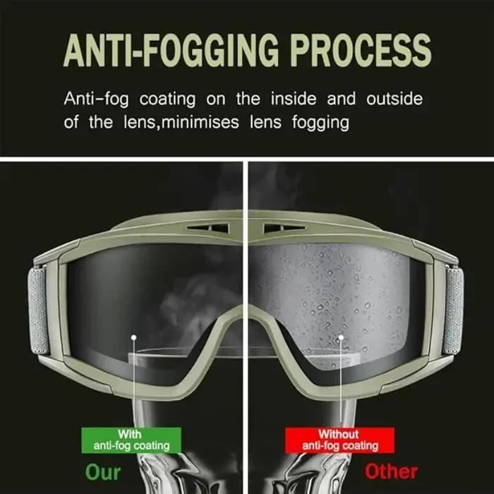 Lunettes tactiques militaires anti-vent et anti-sable pour wargame airsoft paintball et sports de plein air