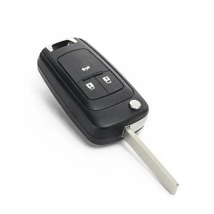 KEYYOU – coque de clé de voiture HU100 pliable, pour Chevrolet Cruze Epica Lova Camaro Impala, 2 3 4