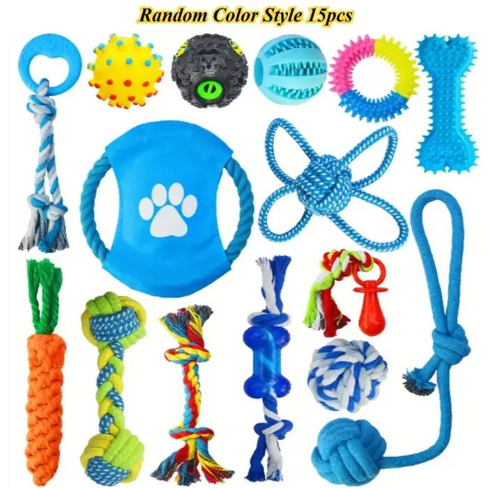 Jouets pour chiens robustes bâtons et balles en plastique résistants pour mâchage agressif adapté aux chiens de toutes tailles occasions quotidiennes et cadeaux