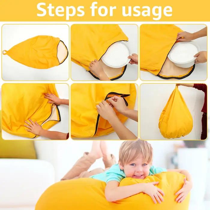 Housse de canapé paresseuse, grande housse de pouf confortable sans remplissage pour la maison, cham