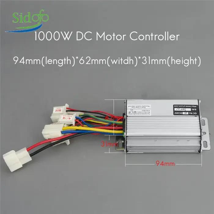 Contrôleur de brosse pour vélo électrique et scooter, accessoire de moteur à balais, 36V, 1000W, 48V