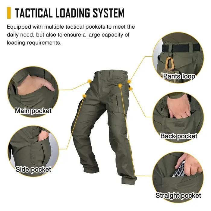 Pantalon combat tactique IDOGEAR LF vert ranger - Entraînement randonnée sport extérieur modèle 3210