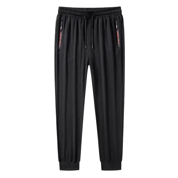 Pantalon de survêtement en soie glacée pour hommes, grande taille 9xl 8xl 7xl, séchage rapide et fra