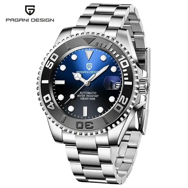 Montre mécanique homme PAGANI DESIGN V3 40mm automatique saphir luxe acier inoxydable waterproof