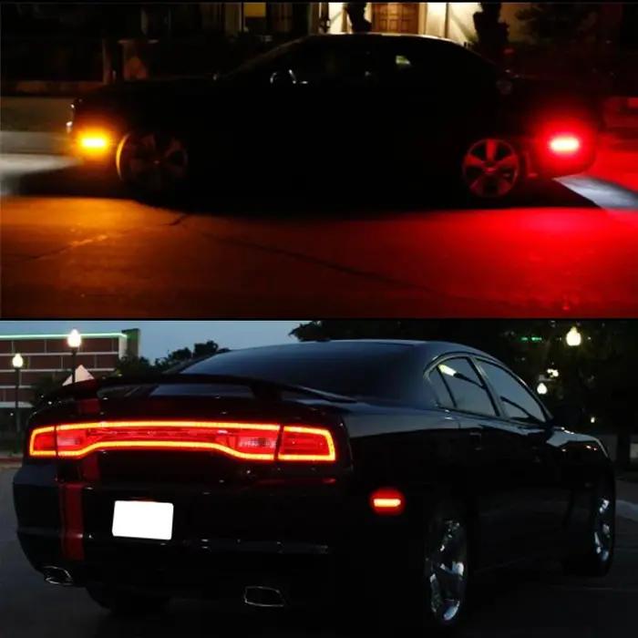 IJDM – feu de position latéral LED ambre/rouge, pour Dodge Challenger 2008 – 2020, clignotant/feu de
