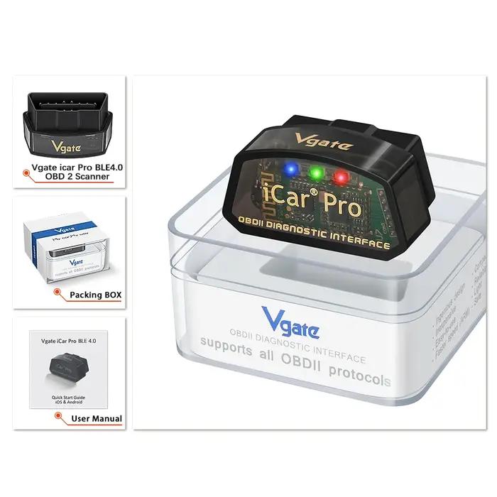 Vgate iCar Pro elm327 V2.3 OBD 2 OBD2 outils de diagnostic de voiture WIFI Bluetooth 4.0 pour Androi