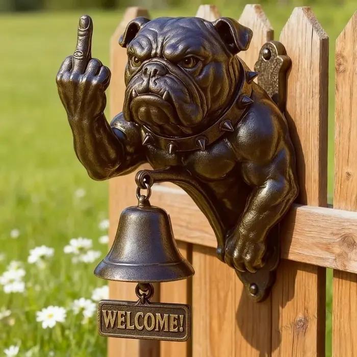 Sonnette Bulldog Unique - Design Amusant et Rustique pour les Amateurs de Chiens