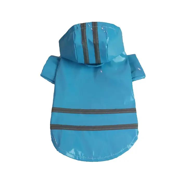 Imperméable à capuche pour chien, imperméable et coupe-vent avec bande réfléchissante, vêtements de