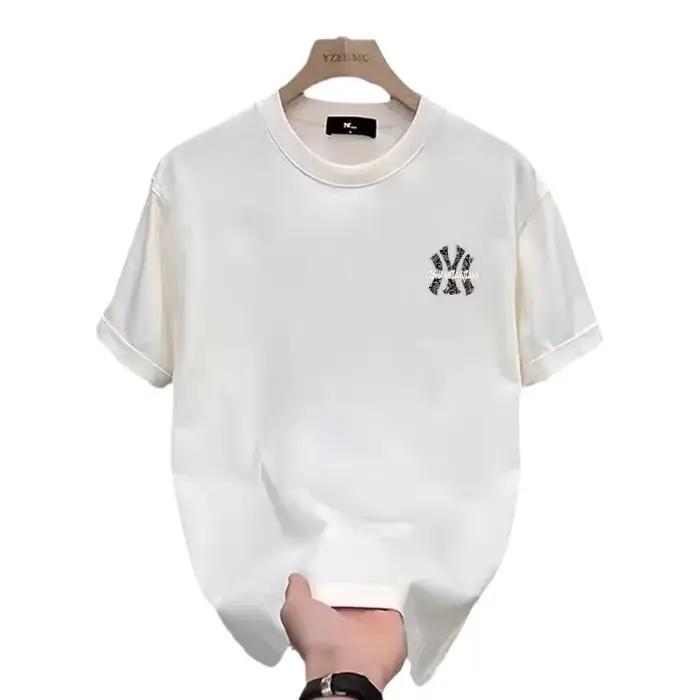Nouveau T-shirt imprimé pour homme à manches courtes, tendance streetwear, col rond en coton, pour l