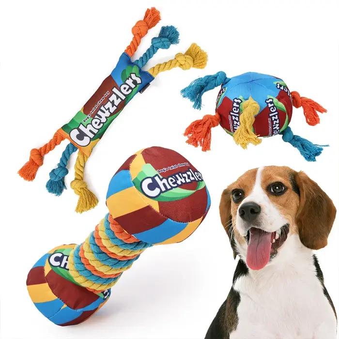 Jouet pour chien en forme de bonbon arc-en-ciel