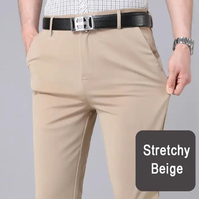 Pantalon homme décontracté intelligent stretch sport séchage rapide bureau noir marine travail