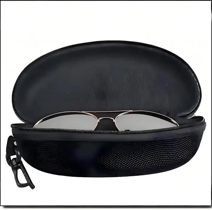 Boîte à lunettes Anti-lunettes de sport, boîte à fermeture éclair EVA, boîte à lunettes en tissu Oxf